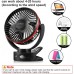 Keynice Battery Operated USB Fan with Hanging Hook, Night Light, 4 Speeds, 360° Rotation Clip Fan, KN-871