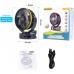 Keynice Battery Operated USB Fan with Hanging Hook, Night Light, 4 Speeds, 360° Rotation Clip Fan, KN-871