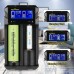 Keynice Speedy Universal Battery Charger, LCD Display 2 Slots Intelligent Battery Charger, USB Smart Charger for Rechargeable Battery Li-ion/IMR/Ni-MH/Ni-Cd AA AAA C 26650 21700 20700 18650 18500